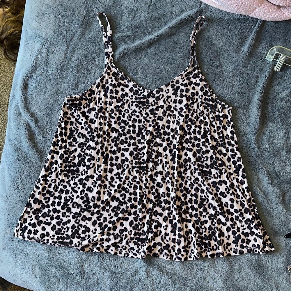 Torrid Super Soft Knits Size 2 Leopard Print Tank Top Camisole V Neck Pajamas - Picture 2 of 8